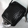 Bottega Veneta Intrecciato 皮革单肩包 Pochette 黑色