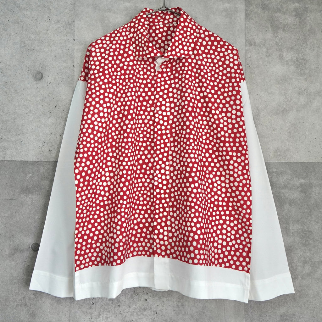 Homme Plisse Issey Miyake 波点长袖衬衫（红色/白色）