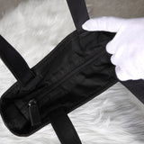 プラダ ポコノ テスート ナイロン / レザー ハンドバッグ トライアングルロゴ ブラック - NEWSED