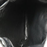 ジルサンダー ドローストリング キャンバス レザー 巾着型 ショルダーバッグ ポシェット アイボリー / ブラック タグ付き未使用 - NEWSED