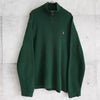 ポロ バイ ラルフローレン ハーフジップ スウェット ロゴ刺繍 ダークグリーン