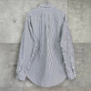 Ralph Lauren Logo Stripe Long Sleeve Shirt in Navy/White