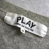 プレイ コム デ ギャルソン ハートロゴ カーディガン グレー - NEWSED