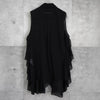MM6 Maison Margiela Ruffle Sheer Sleeveless Blouse in Black, Unused with Tags, Women's