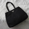 プラダ ポコノ テスート ナイロン ハンドバッグ トライアングルロゴ ブラック