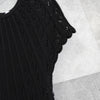 Red Valentino 黑色短袖针织连衣裙