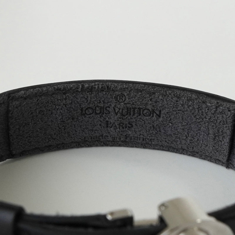 ルイヴィトン ブラスレ・ヴー・グッドラックブレス モノグラム レザー ブレスレット バングル ブラック - NEWSED