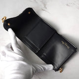 ディオール サドル オブリーク キャンパス / レザー 三つ折り財布 ネイビー - NEWSED