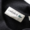 Lacoste 黑色立领针织衫，配徽标贴片
