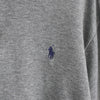 Polo Ralph Lauren 徽标刺绣半拉链灰色运动衫