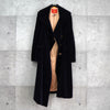 Vivienne Westwood Orb Button Asymmetrical Velvet Chesterfield Coat Long Coat Dark Navy