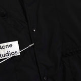 アクネ ストゥディオズ リバーシブル フェイスロゴ ナイロン 半袖シャツ ジャケット ブラック - NEWSED