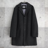 ラコステ ウールコート チェスターコート ストライプ柄裏地 グレー - NEWSED