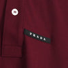 Prada 波尔多红和酒红色橡胶徽标短袖 Polo 衫