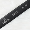 Fendi 黑色皮带，配银色金属配件