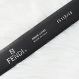 フェンディ レザー シルバー金具 ベルト ブラック - NEWSED
