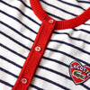 Lacoste Logo Patch Striped Cardigan in White for Women
