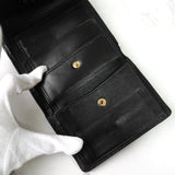 シャネル ココマーク キャビアスキン 三つ折り財布 ブラック - NEWSED