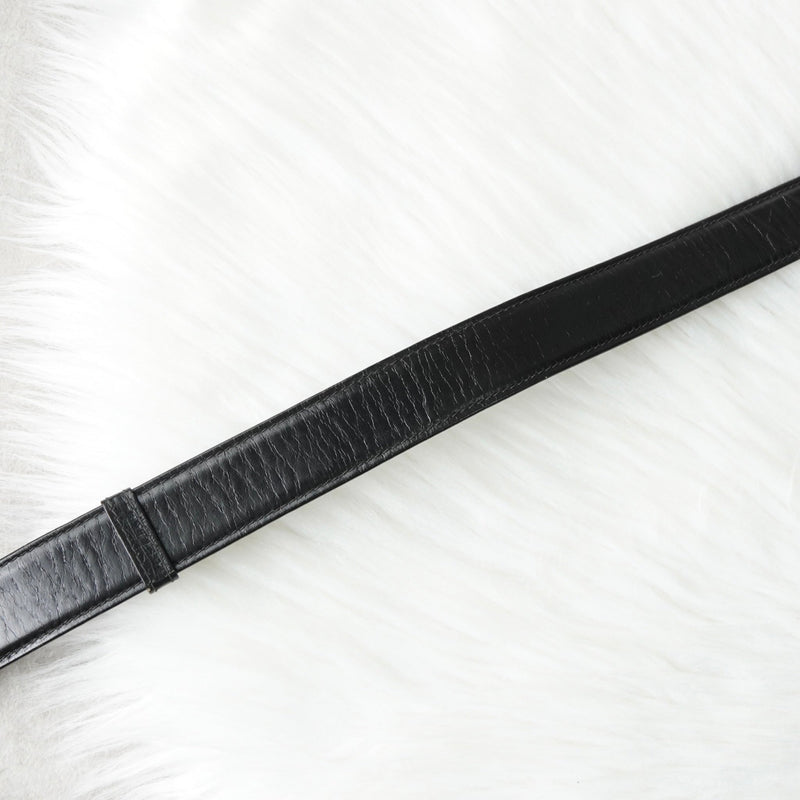 セリーヌ ヴィンテージ 輪馬車 サルキー レザー ベルト ブラック レディース - NEWSED