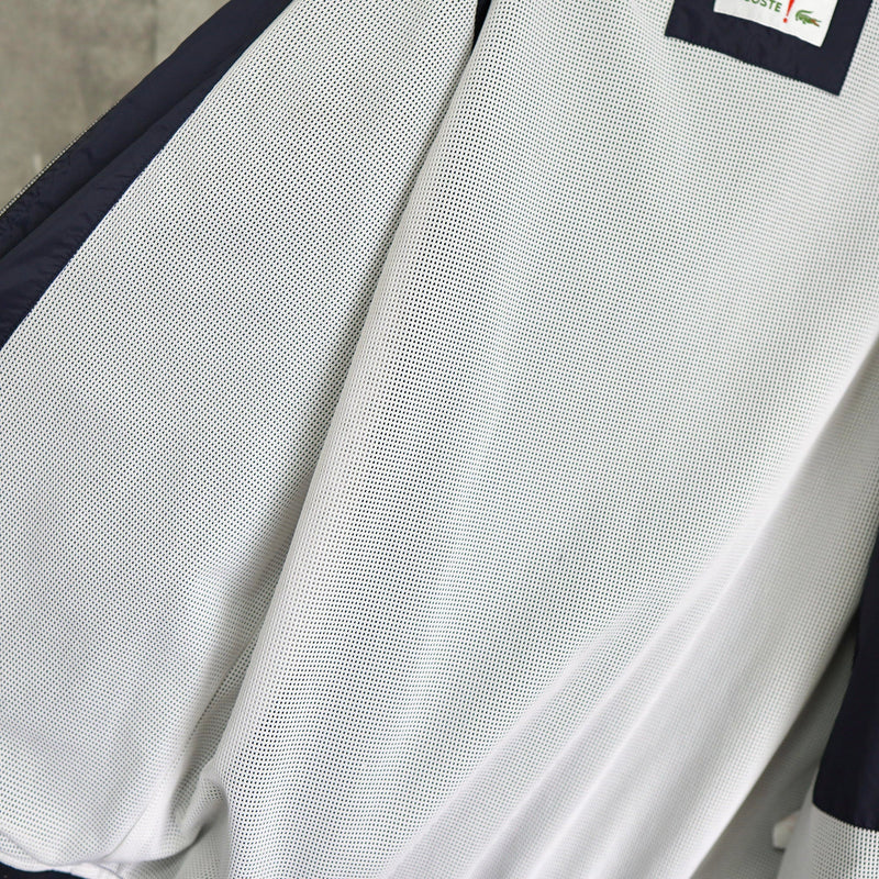 ラコステ ナイロン スタジャン ブルゾン ロゴパッチ ネイビー - NEWSED