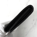 プラダ ポコノ テスート ナイロン サフィアーノレザー 三つ折り財布 トライアングルロゴ ブラック - NEWSED