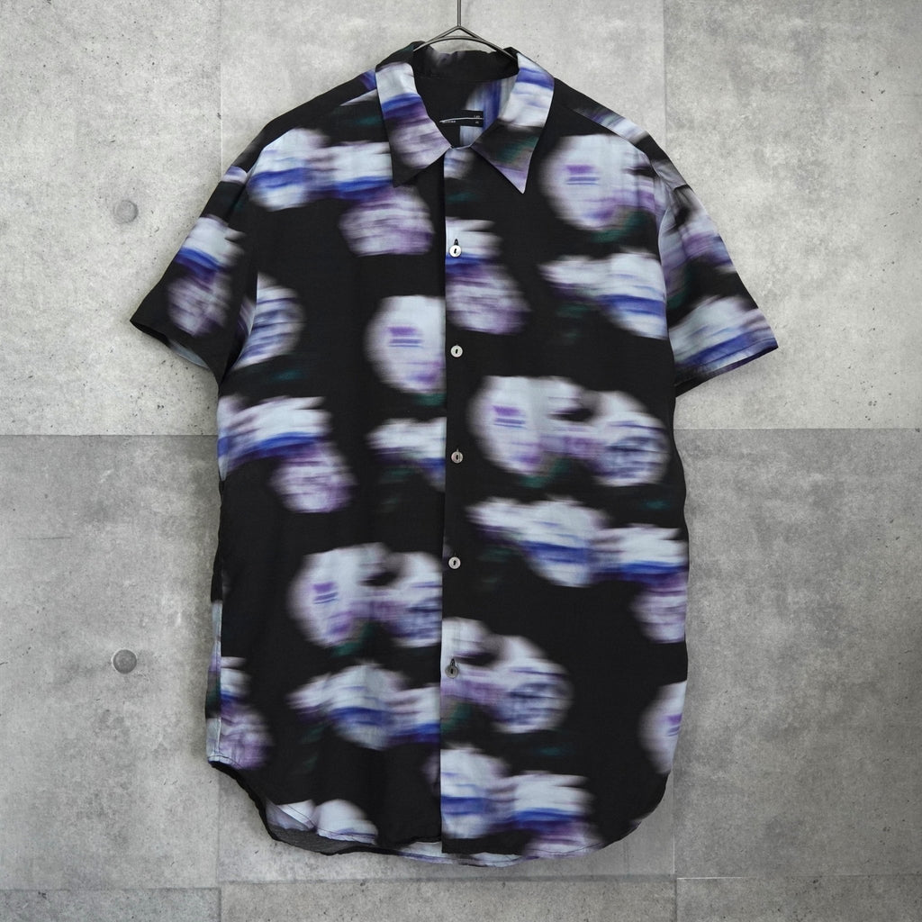 ラッド ミュージシャン 花柄 半袖シャツ ブラック