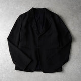 アン ドゥムルメステール クロス刺繍 シングル テーラードジャケット ブラック - NEWSED