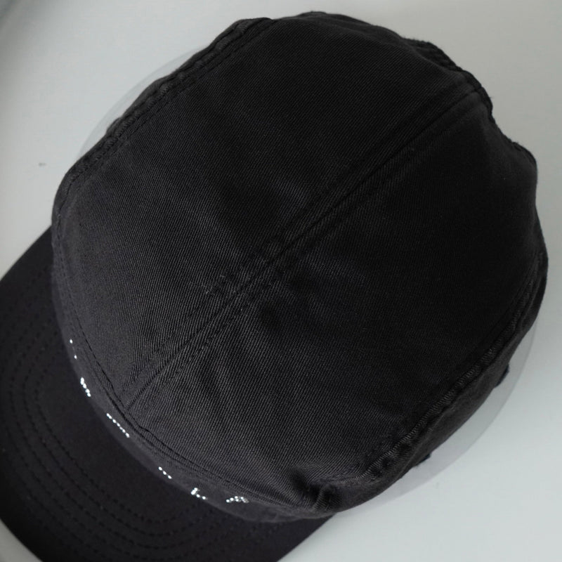 エムエムシックス メゾンマルジェラ スタッズ ロゴ ベースボール キャップ 帽子 ブラック - NEWSED