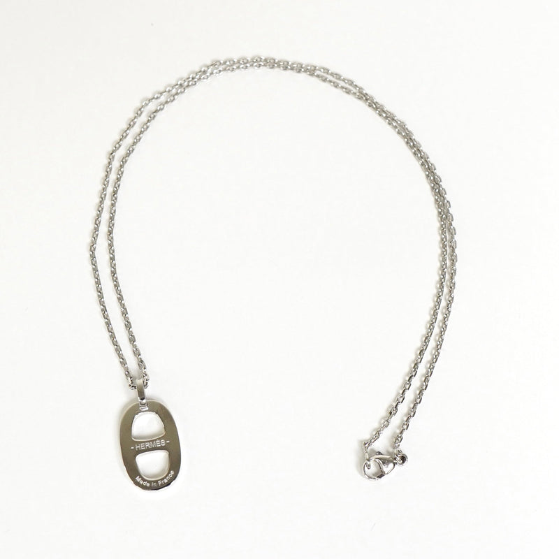 エルメス イリアード シェーヌダンクル ネックレス シルバー / ホワイト - NEWSED
