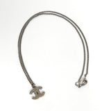 シャネル ココマーク ラインストーン ネックレス シルバー - NEWSED