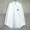 Play Comme des Garçons 心形标志长袖衬衫（白色/黑色）