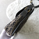 ディオール トロッター ショルダーバッグ キャンバス/レザー ブラック - NEWSED