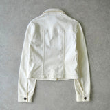 セリーヌ ヴィンテージ トリオンフ ボタン デニムジャケット ホワイト レディース - NEWSED