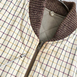 バーバリー フェイクレイヤード レザー襟 ハーフコート ハンティングジャケット ライナー付き グレーカーキ/ブラウン - NEWSED