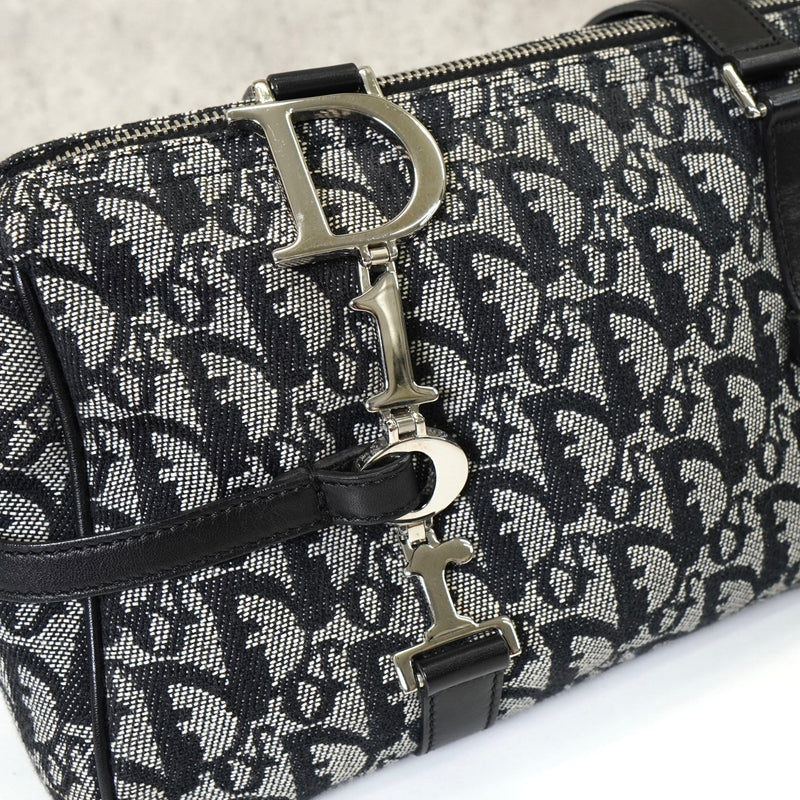 ディオール トロッター キャンバス ミニボストンバッグ ハンドバッグ ブラック - NEWSED