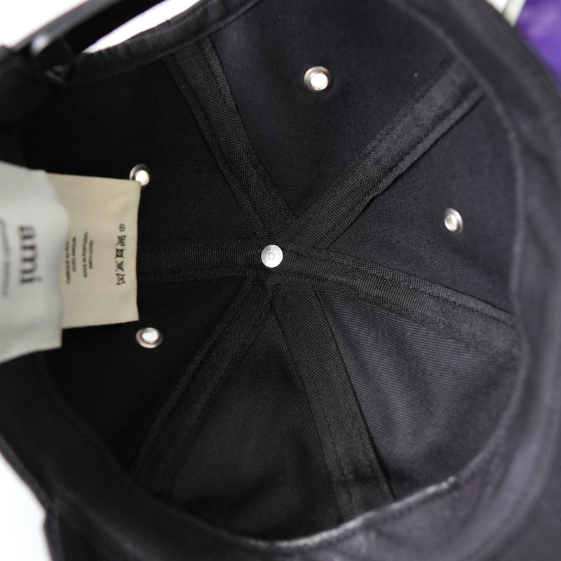 アミパリ アミ パリス ハートロゴ キャップ 帽子 ブラック - NEWSED