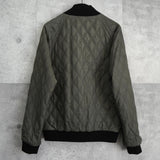 フレッドペリー リバーシブル ロゴ 刺繍 チェック柄 キルティングジャケット ブルゾン カーキ / グレー - NEWSED