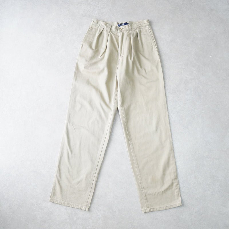 ポロ ラルフローレン デニム チノパン コットンパンツ ベージュ - NEWSED