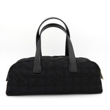 シャネル ニュートラべルライン キャンバス / レザー ハンドバッグ ボーリングバッグ ブラック - NEWSED