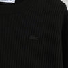 ラコステ ロゴパッチニットワンピース ブラック レディース