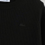 ラコステ ロゴパッチニットワンピース ブラック レディース - NEWSED