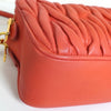 ミュウミュウ マテラッセ レザー ショルダーバッグ オレンジ