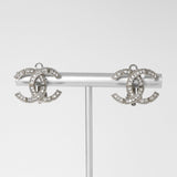 シャネル ココマーク ラインストーン イヤリング シルバー - NEWSED