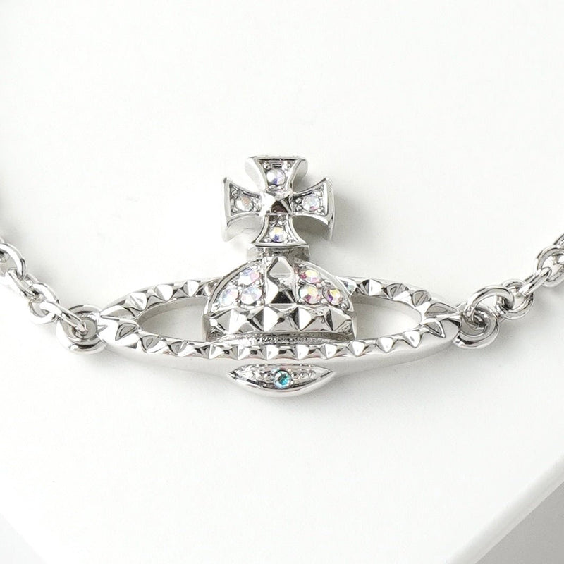 ヴィヴィアン ウエストウッド オーブ メイフェア ラインストーン シルバー ブレスレット - NEWSED