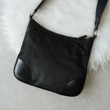 プラダ ポコノ テスート ナイロン / レザー トライアングルロゴ ショルダーバッグ ブラック - NEWSED