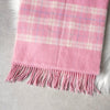 クレージュ ロゴ ウール チェック マフラー ピンク レディース
