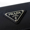 Prada 黑色三角形徽标尼龙双折钱包