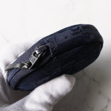 ディオール トロッター キャンバス/レザー コインケース ミニポーチ 小物入れ ネイビー - NEWSED