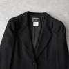 シャネル カメリア シングル テーラードジャケット ブラック レディース