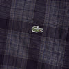 Lacoste 海军蓝格纹短袖衬衫